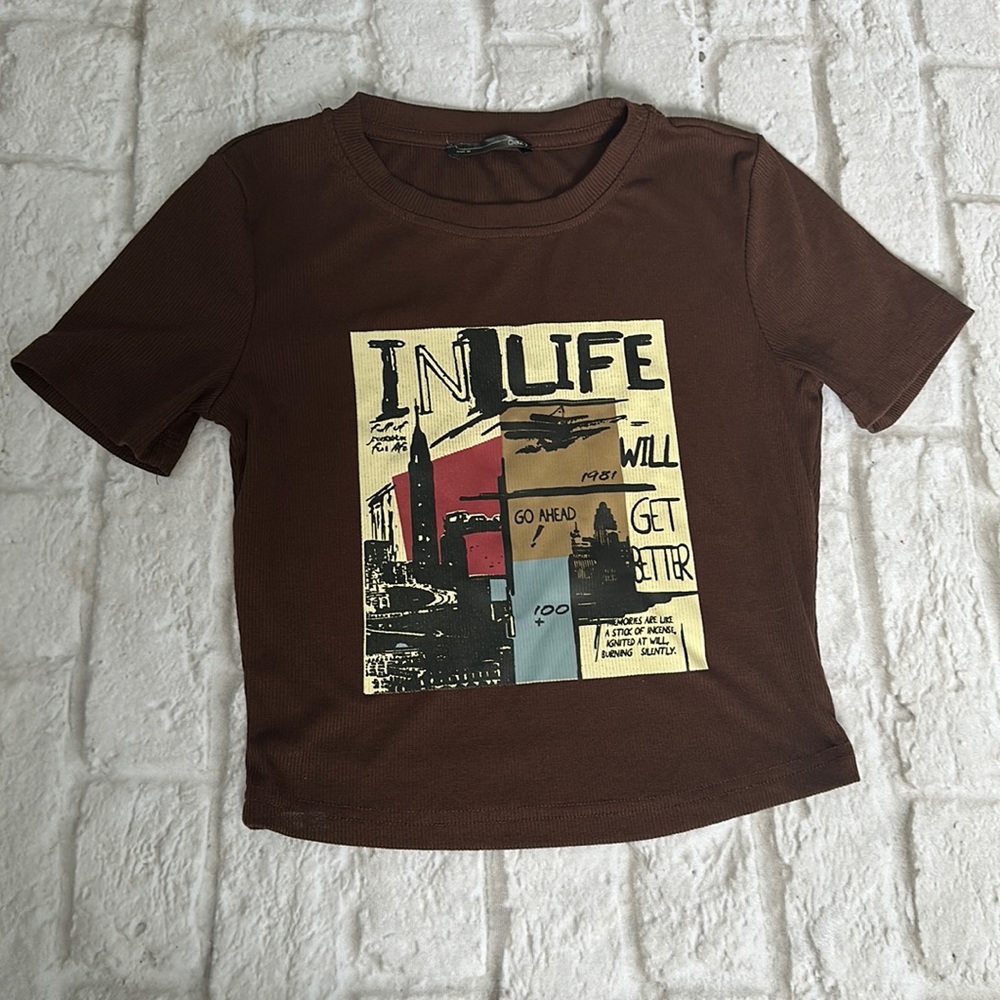 Dazy Girl Brown Shirt Size M